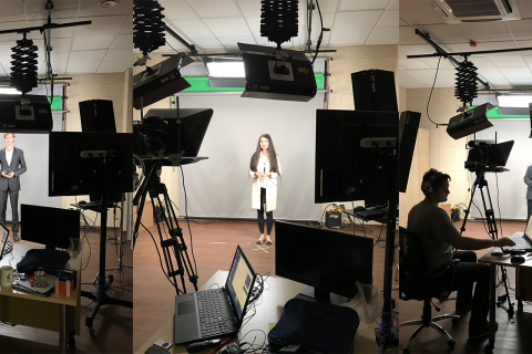 Scientific and engineering center specialists S. V. Kartashov, A. A. Lebedev and L. V. Gileva participation in the recording of the interactive lectures course for Peter the Great St. Petersburg Polytechnic University