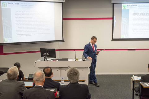 Speech of head of the CVRE Department Yu. V. Kozhukhov SPBPU on modern methods of gas dynamic design and modeling at the international conference in London. Conference on Compressors and their Systems, London