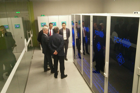 Visit of the head of the CVRE Department Yu. V. Kozhukhov and representatives of OAO "Kirovskiy zavod": assistant General Director F. A. Buzhov, Director of the center for advanced development A. V. Gorelov, Director for relations with state bodies and special projects O. N. Shulga to the Supercomputer center " Polytechnic"