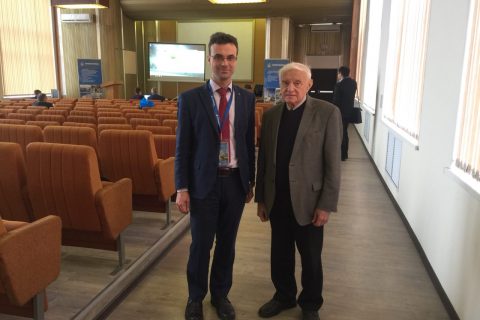 CVRE Department head Yu. V. Kozhukhov with the chief designer-calculator of OAO "Turbocholod" K. K. Sokolov at the industry meeting "Experience of application and operation of TDA at gas production facilities. The creation of promising models of equipment replacement" under the chairmanship of the PAO "Gazprom" Department head V. Z. Minlikaev and NIIKIKM Director PAO "Kriogenmash" E Yu Tarasova