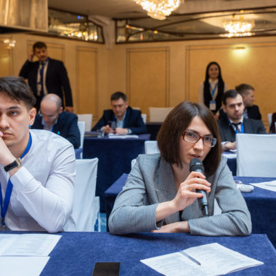 Compressor Technologies Conference 2022. The question to the speakers is asked by the head of the calculation and testing department of JSC "NIIturbokompressor named after V.B.Shnepp" A.F. Sarmanaeva