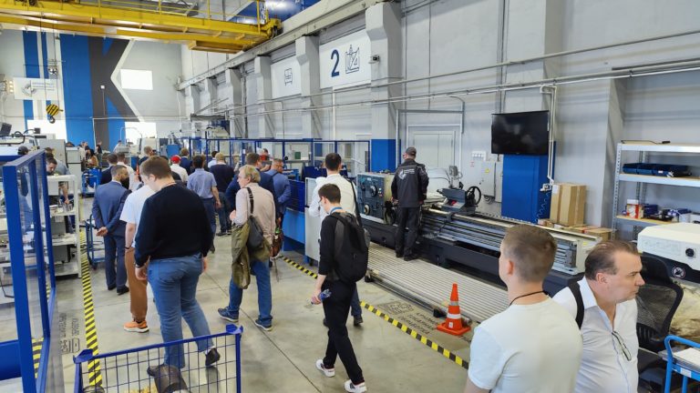 Conference participants on an excursion to JSC "Kronstadt Engineering Center"